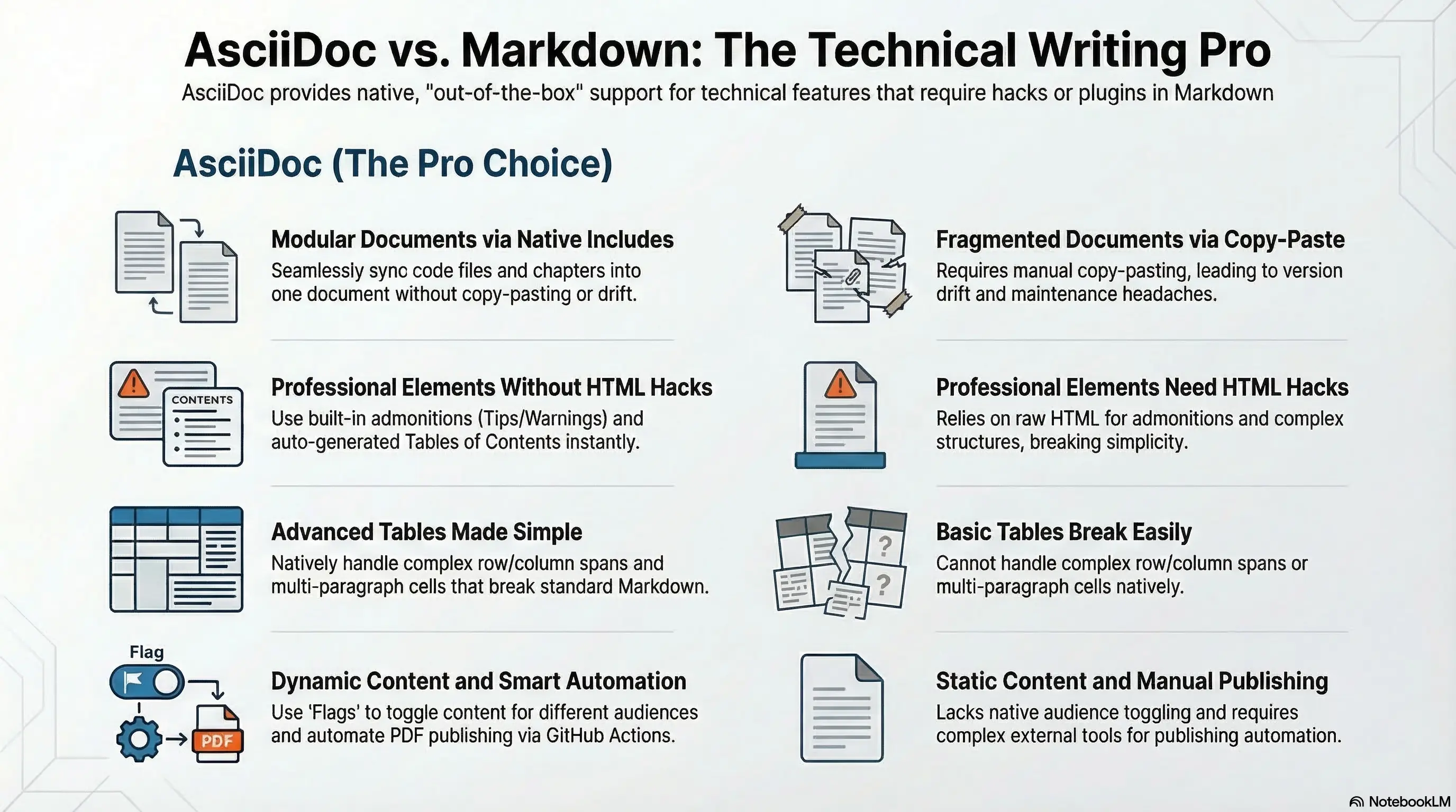 AsciiDoc > Markdown